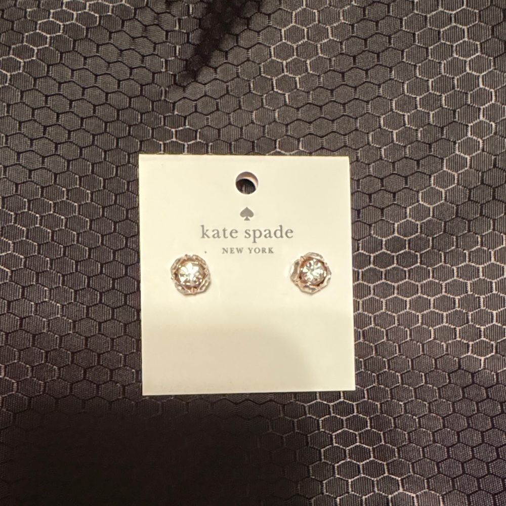 Kate Spade Lady Marmalade Clear & Rosegold Earrings